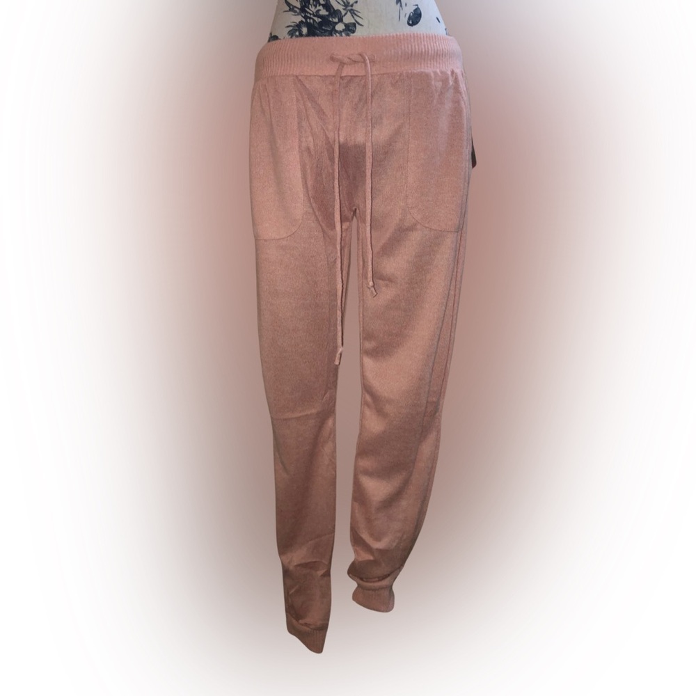 NWT Zone Pro Heathered Pink Joggers – Tapered Leg, Brushed Fabric, Size S/M